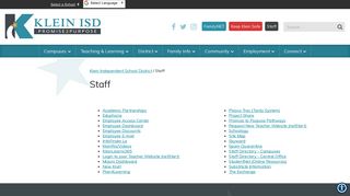 Staff - Klein Independent School District