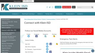 Connect with Klein ISD - Klein Independent School District