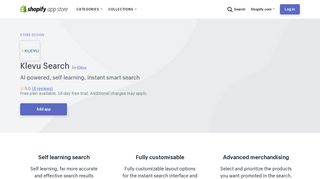 Klevu Search – Ecommerce Plugins for Online Stores – Shopify App ...