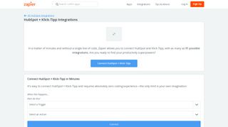 HubSpot + Klick-Tipp Integrations | Zapier