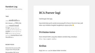 BCA Parser lagi – Random Log