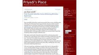 Priyadi's Place » Blog Archive » Trik Transfer Seketika Antara ...
