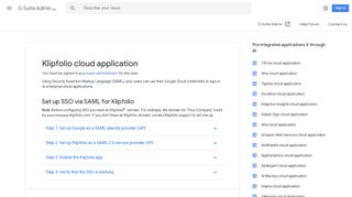 Klipfolio cloud application - G Suite Admin Help - Google Support