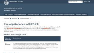 Applications in KLIPS 2.0 - KLIPS 2.0 - Support