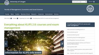 Everything about KLIPS 2.0: courses and exam management