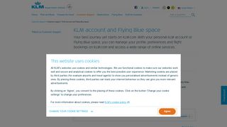 KLM account and Flying Blue space - KLM.com