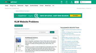 KLM Website Problems - Air Travel Forum - TripAdvisor