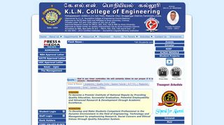 K.L.N. College of Engineering ::: KLNCE