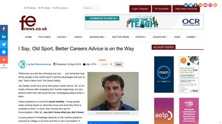 I Say, Old Sport, Better Careers Advice is on the Way - FE News