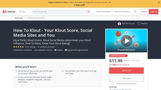 How To Klout - Your Klout Score, Social Media Sites and You | Udemy