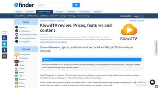 KlowdTV Review | Price, features and content | finder.com