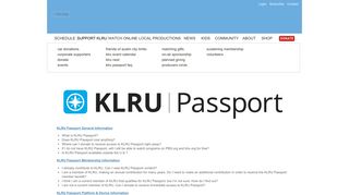 KLRU Passport FAQ - KLRU