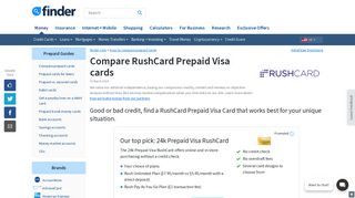 Compare RushCard's many prepaid Visa designs and plans | finder.com
