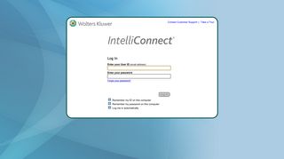 IntelliConnect Log In - CCH IntelliConnect