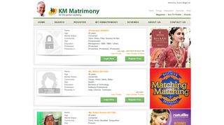 USA - KM Matrimony - Search Results