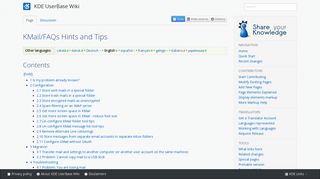 KMail/FAQs Hints and Tips - KDE UserBase Wiki