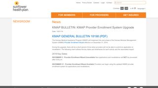 KMAP BULLETIN: KMAP Provider Enrollment System Upgrade ...