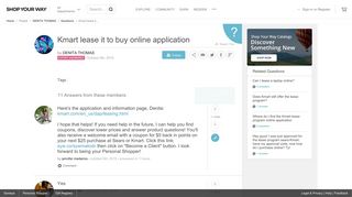 Kmart lease it to buy online application | Shop Your Way: Online ...
