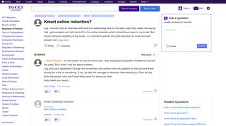 Kmart online induction? | Yahoo Answers