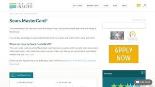 Sears MasterCard - Info & Reviews - Credit Card Insider
