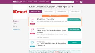 15% OFF Kmart Coupons, Promo Codes February 2019 - DealsPlus