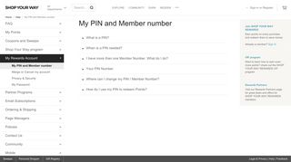 ShopYourWay help (My PIN and Member number) | Shop Your Way ...