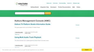Kaltura Management Console (KMC) | Knowledge Center