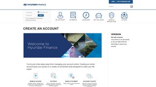 Create an Account - Hyundai Motor Finance