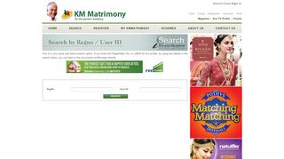 KM Matrimony - Reg no / User ID Search - KM Wedding Events ...
