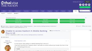 Unable to access Kasikorn K-Mobile Banking Plus in UK - Jobs ...