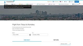 Flight Ticket from Tokyo to Komatsu - Traveloka - Traveloka.com