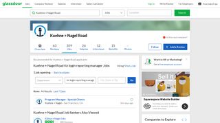 Kuehne + Nagel Road Kn login reporting manager Jobs | Glassdoor