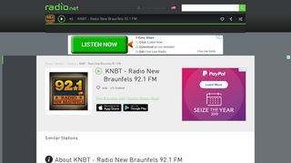 KNBT - Radio New Braunfels 92.1 FM | Listen online