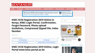KNEC KCSE Registration 2019 Online, Login Portal www.knec-portal ...