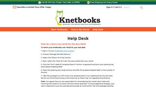How do I return my rental for the due date? - Knetbooks - Textbook ...