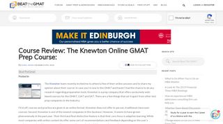 Course Review: The Knewton Online GMAT Prep Course