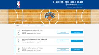 New York Knicks Tickets 2018-19 | NBA Official Resale Marketplace