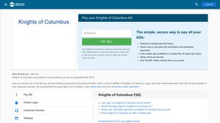 Knights of Columbus: Login, Bill Pay, Customer Service and Care Sign ...