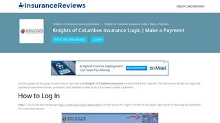 Knights of Columbus Insurance Login | Make a Payment