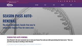 Season Pass Auto-Renewal | Knott's Berry Farm