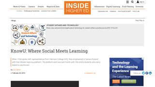 KnowU: Where Social Meets Learning | Student Affairs and Technology