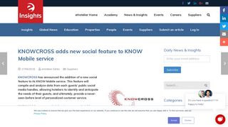 KNOWCROSS adds new social feature to KNOW Mobile service ...