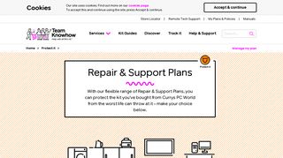 Repair & Support Plan | Team Knowhow
