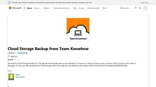 Get Cloud Storage Backup from Team Knowhow - Microsoft Store en-GB