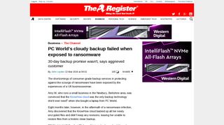 PC World's cloudy backup failed when exposed to ransomware • The ...