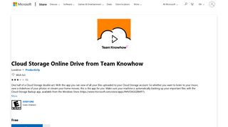 Get Cloud Storage Online Drive from Team Knowhow - Microsoft Store