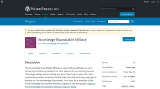 Knowledge Roundtable Affiliate | WordPress.org