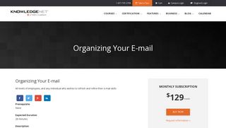 Organizing Your E-mail | KnowledgeNet