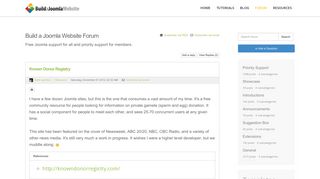 Known Donor Registry - Build a Joomla Website