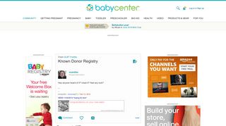 Known Donor Registry - BabyCenter